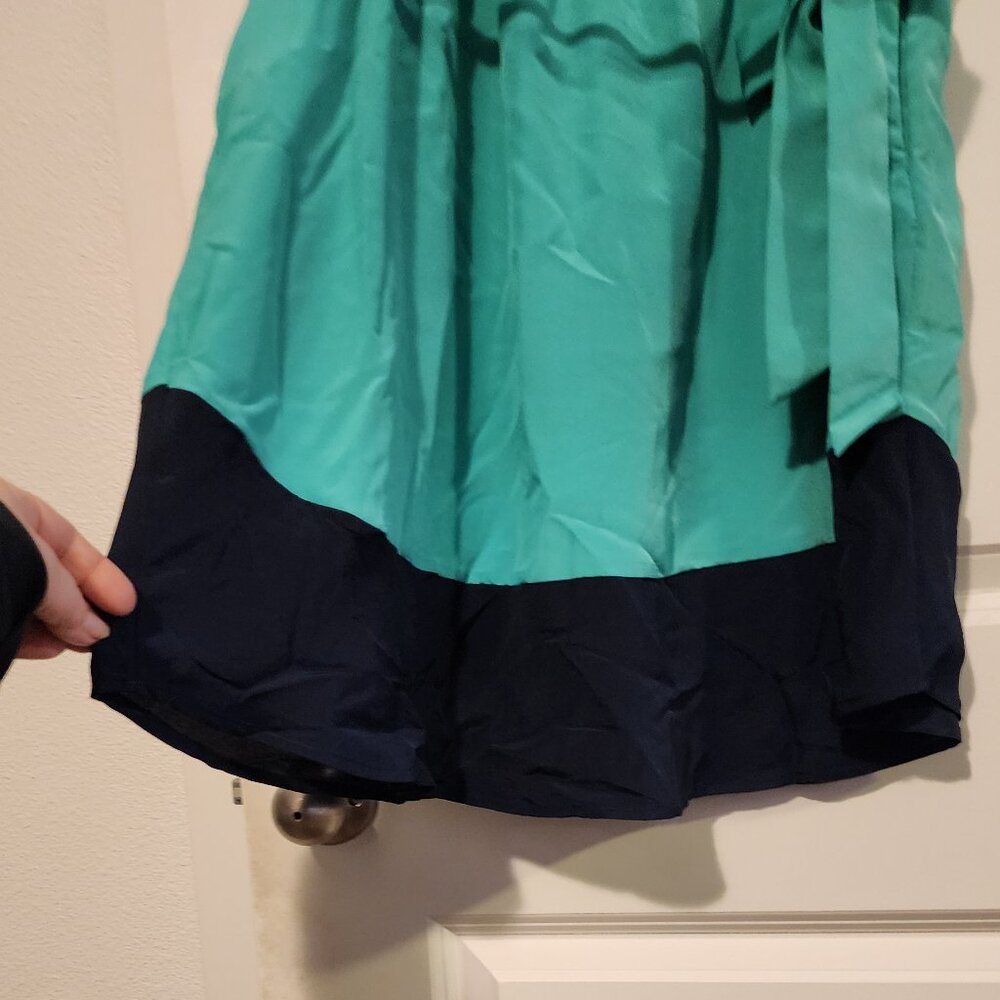 CLEARANCE - EUC Women's XL teal Merona shift colorblock dress - Picture 7 of 16